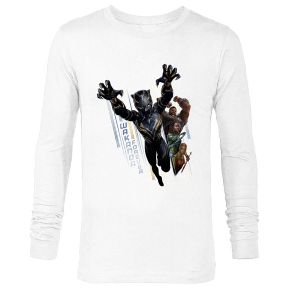 Marvel Black Panther: Wakanda Forever Defend the Kingdom - Long Sleeve T-Shirt for Men - Customized-White