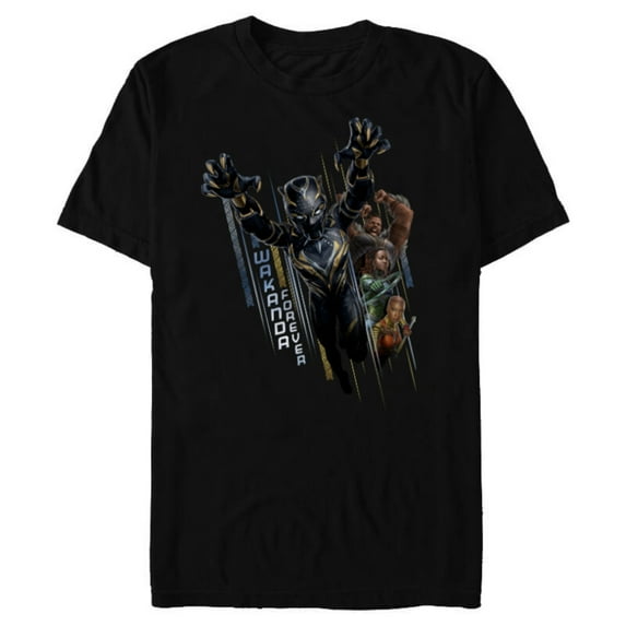 Marvel Black Panther: Wakanda Forever Defend the Kingdom - Short Sleeve Blended T-Shirt for Adults - Customized-Black