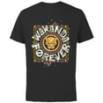 thumbnail image 1 of Marvel Black Panther Wakanda Forever Emblem - Short Sleeve Cotton T-Shirt for Adults - Customized-Black, 1 of 5