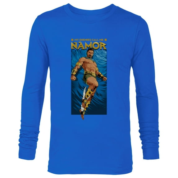 Marvel Black Panther: Wakanda Forever Enemies Call Me Namor - Long Sleeve T-Shirt for Men - Customized-Navy