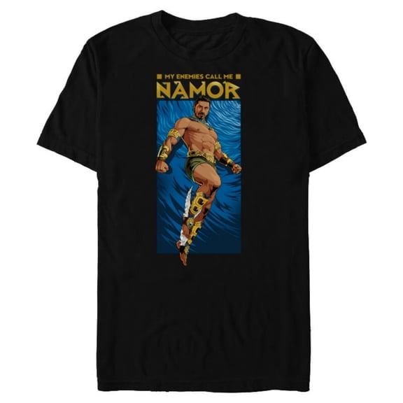 Marvel Black Panther: Wakanda Forever Enemies Call Me Namor - Short Sleeve Blended T-Shirt for Adults - Customized-Black