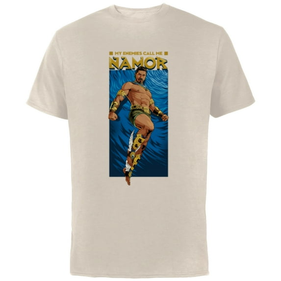 Marvel Black Panther: Wakanda Forever Enemies Call Me Namor - Short Sleeve Cotton T-Shirt for Adults - Customized-Natural