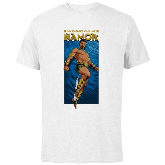 Marvel Black Panther: Wakanda Forever Enemies Call Me Namor - Short Sleeve Cotton T-Shirt for Adults - Customized-White