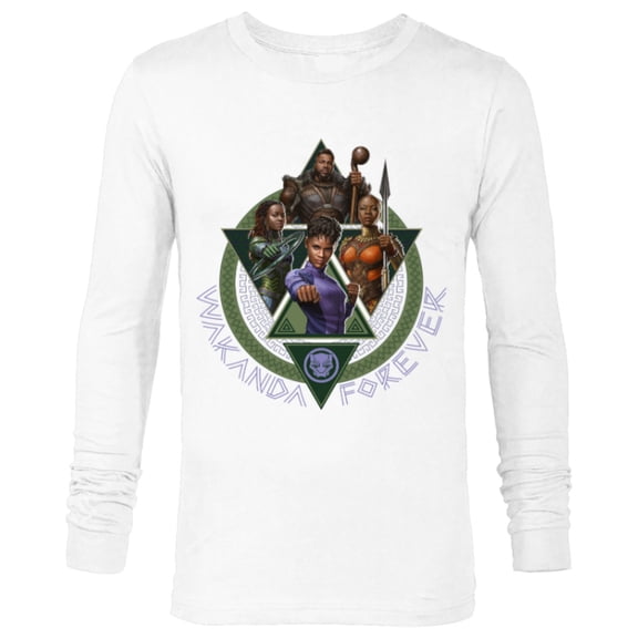 Marvel Black Panther: Wakanda Forever Four Heroes of Wakanda - Long Sleeve T-Shirt for Men - Customized-White