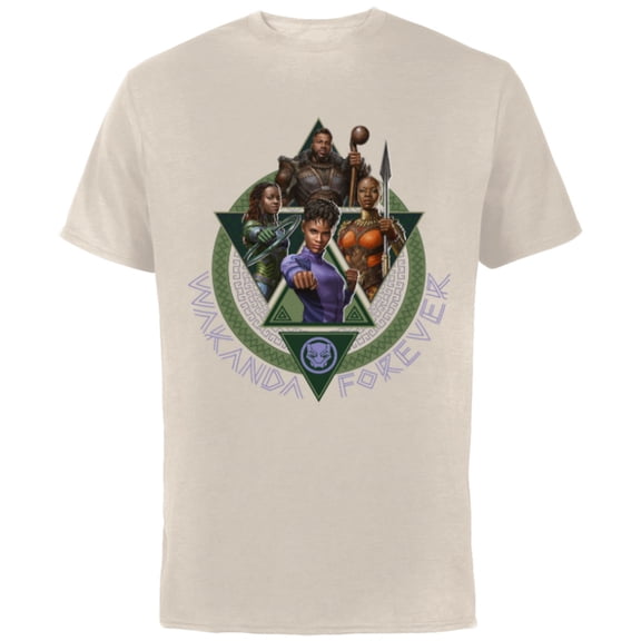Marvel Black Panther: Wakanda Forever Four Heroes of Wakanda - Short Sleeve Cotton T-Shirt for Adults - Customized-Natural