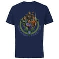 thumbnail image 1 of Marvel Black Panther: Wakanda Forever Four Heroes of Wakanda - Short Sleeve Cotton T-Shirt for Adults - Customized-Navy, 1 of 5