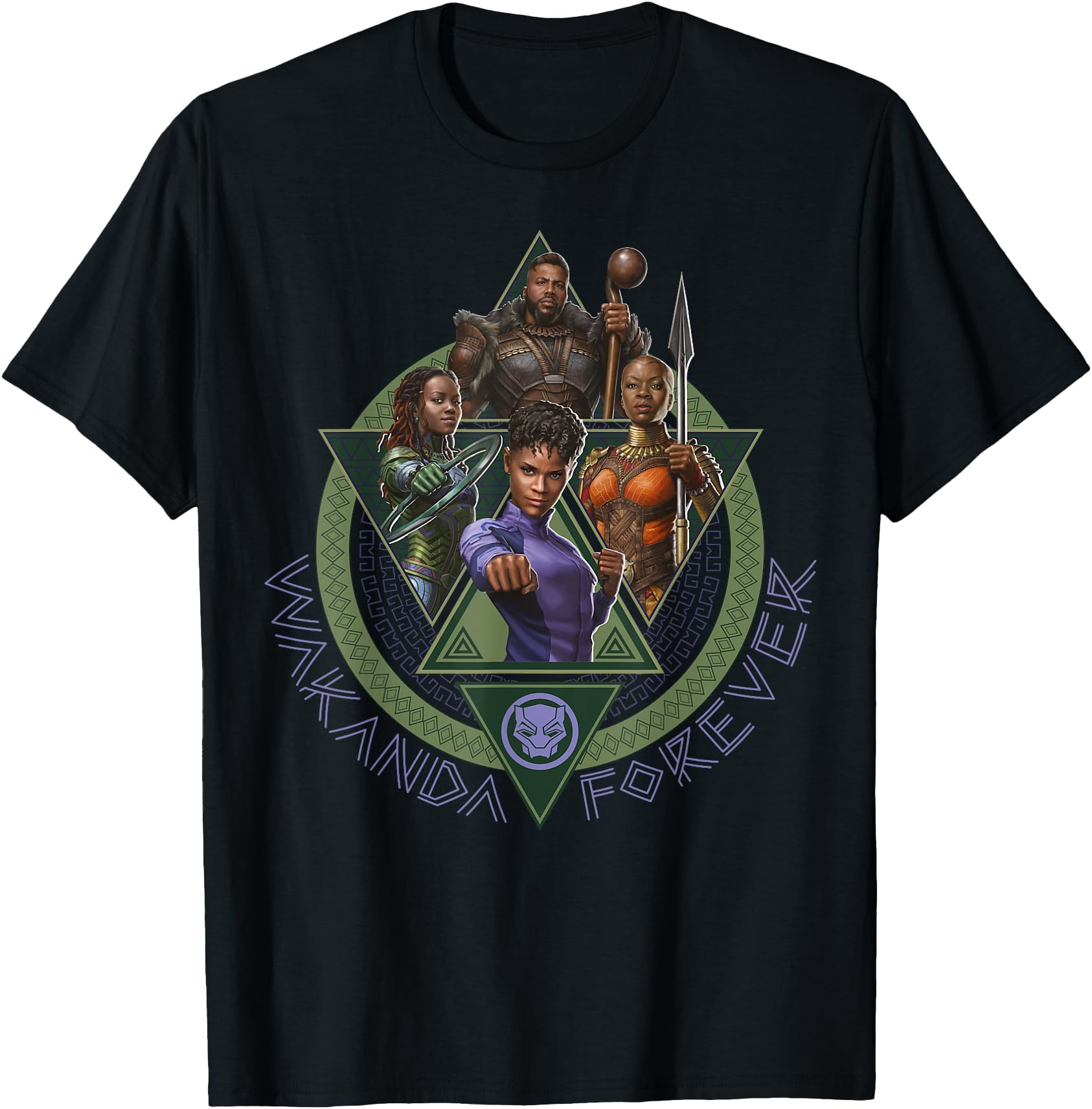 Marvel Black Panther Wakanda Forever Four Heroes of Wakanda TShirt