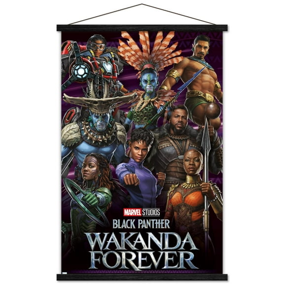 Marvel Black Panther: Wakanda Forever - Group Wall Poster with Magnetic Frame, 22.375" x 34"