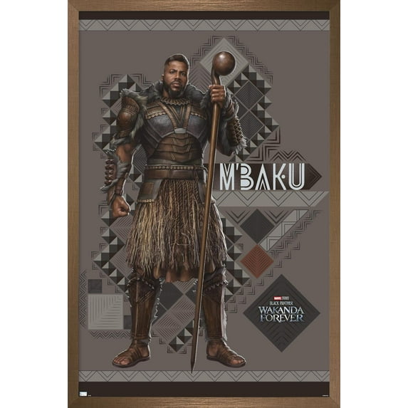 Marvel Black Panther: Wakanda Forever - M'Baku Wall Poster, 14.725" x 22.375" Framed