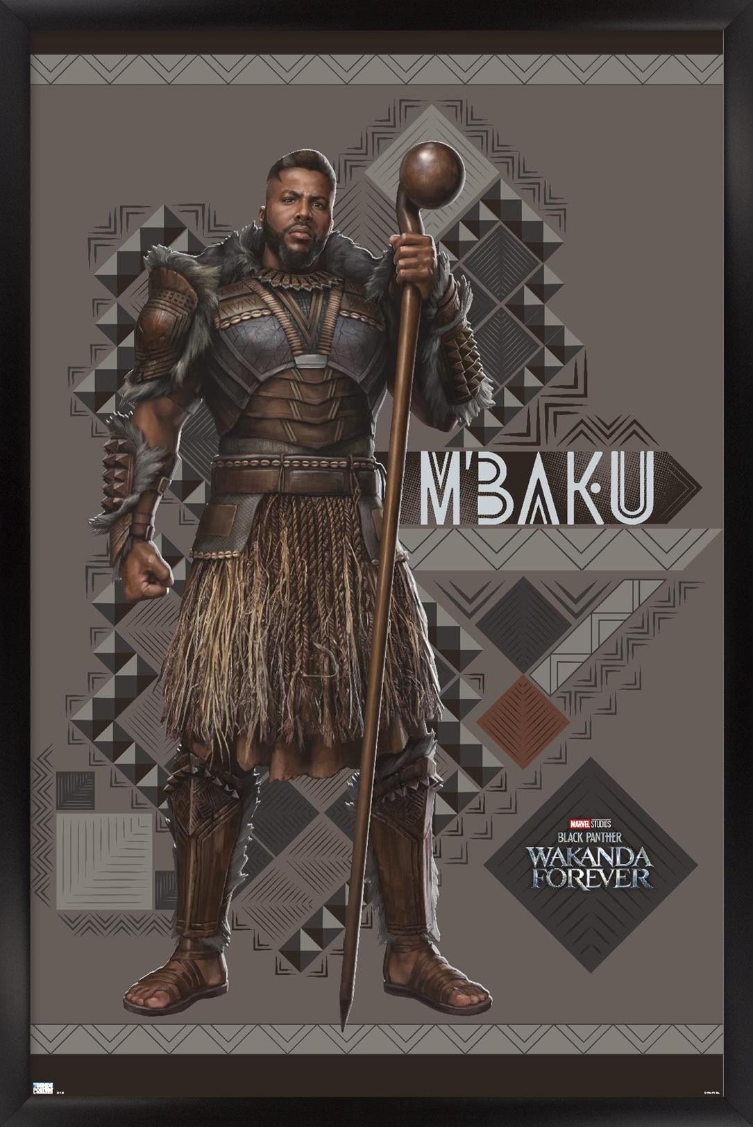 Marvel Black Panther: Wakanda Forever - M'Baku Wall Poster, 14.725" x 22.375" Framed