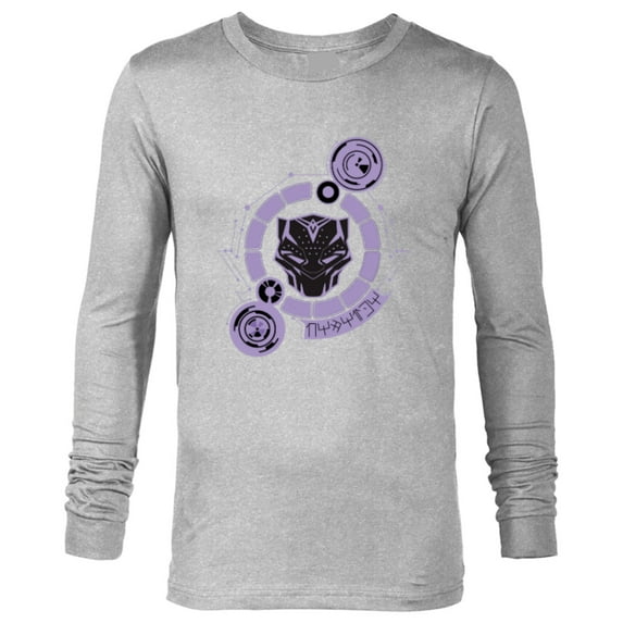 Marvel Black Panther: Wakanda Forever Mask Tech Circle - Long Sleeve T-Shirt for Men - Customized-Athletic Heather