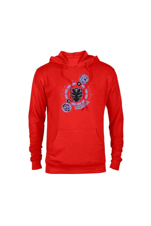 Black Panther: Wakanda Forever Mask Tech Circle - Pullover Hoodie for Adults - Customized-Red