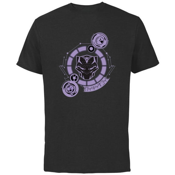 Marvel Black Panther: Wakanda Forever Mask Tech Circle - Short Sleeve Cotton T-Shirt for Adults - Customized-Black