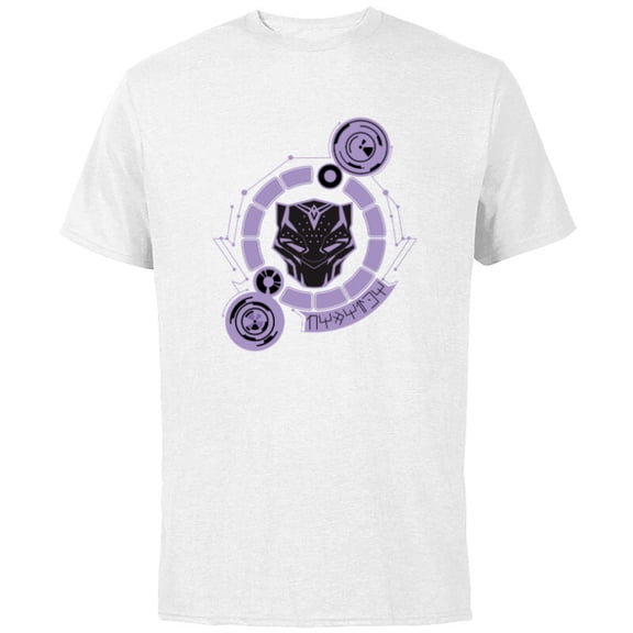 Marvel Black Panther: Wakanda Forever Mask Tech Circle - Short Sleeve Cotton T-Shirt for Adults - Customized-White