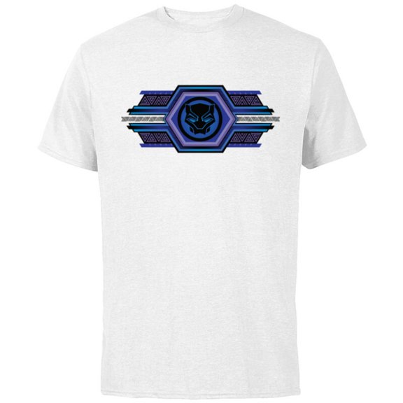 Marvel Black Panther: Wakanda Forever Movie Mask Icon - Short Sleeve Cotton T-Shirt for Adults - Customized-White