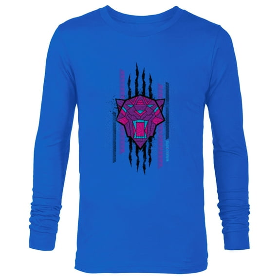 Marvel Black Panther: Wakanda Forever Movie Panther Slash - Long Sleeve T-Shirt for Men - Customized-Navy