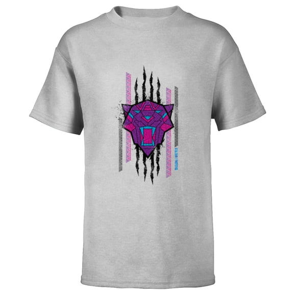 Marvel Black Panther: Wakanda Forever Movie Panther Slash - Short Sleeve T-Shirt for Kids - Customized-Athletic Heather