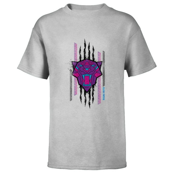Marvel Black Panther: Wakanda Forever Movie Panther Slash - Short Sleeve T-Shirt for Kids - Customized-Athletic Heather