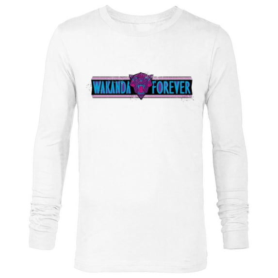 Marvel Black Panther: Wakanda Forever Movie Stylized Logo - Long Sleeve T-Shirt for Men - Customized-White