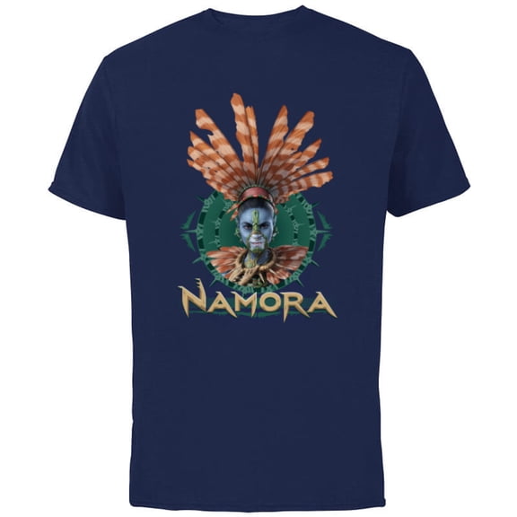 Marvel Black Panther: Wakanda Forever Namora Atlantis Face - Short Sleeve Cotton T-Shirt for Adults - Customized-Navy
