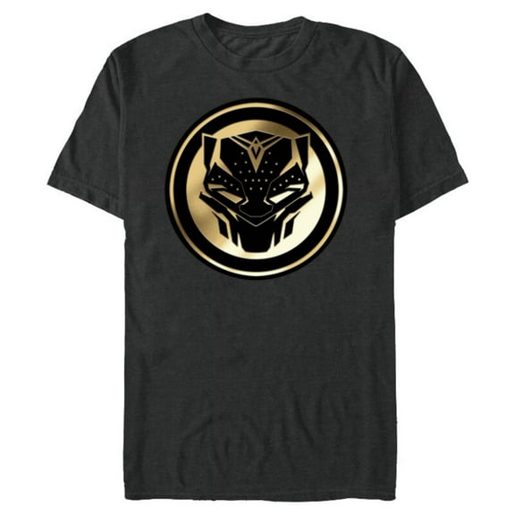 Marvel Black Panther: Wakanda Forever New Panther Mask Gold - Short Sleeve Blended T-Shirt for Adults - Customized-Dark Heather