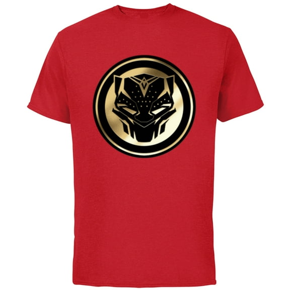 Marvel Black Panther: Wakanda Forever New Panther Mask Gold - Short Sleeve Cotton T-Shirt for Adults - Customized-Red