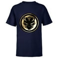 thumbnail image 1 of Marvel Black Panther: Wakanda Forever New Panther Mask Gold - Short Sleeve T-Shirt for Kids - Customized-Navy, 1 of 5