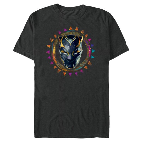 Marvel Black Panther: Wakanda Forever New Panther Mask Sun - Short Sleeve Blended T-Shirt for Adults - Customized-Dark Heather