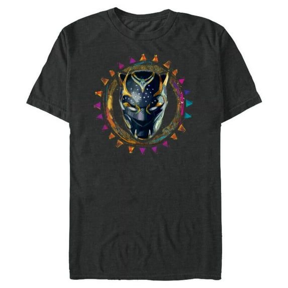 Marvel Black Panther: Wakanda Forever New Panther Mask Sun - Short Sleeve Blended T-Shirt for Adults - Customized-Dark Heather