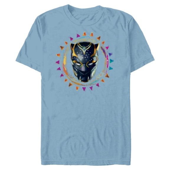 Marvel Black Panther: Wakanda Forever New Panther Mask Sun - Short Sleeve Blended T-Shirt for Adults - Customized-Ocean Blue