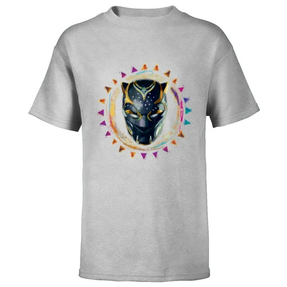 Marvel Black Panther: Wakanda Forever New Panther Mask Sun - Short Sleeve T-Shirt for Kids - Customized-Athletic Heather