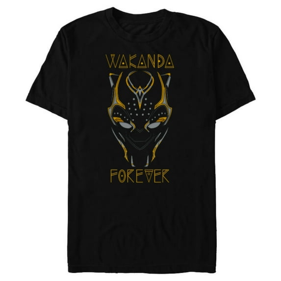 Marvel Black Panther: Wakanda Forever New Panther’s Mask - Short Sleeve Blended T-Shirt for Adults - Customized-Black