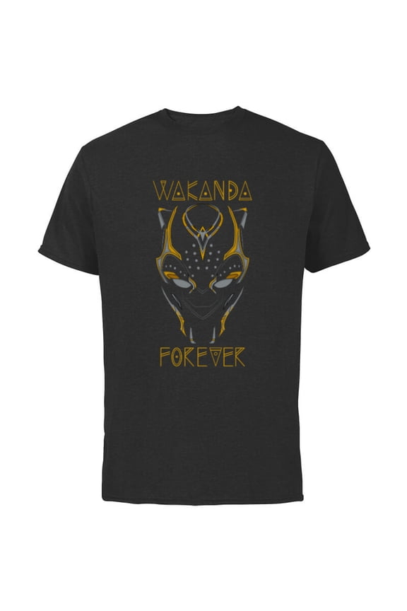 Black Panther: Wakanda Forever New Panther’s Mask - Short Sleeve Cotton T-Shirt for Adults - Customized-Black
