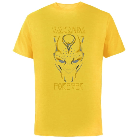 Marvel Black Panther: Wakanda Forever New Panther’s Mask - Short Sleeve Cotton T-Shirt for Adults - Customized-Yellow