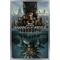 Marvel Black Panther: Wakanda Forever - One Sheet Wall Poster, 14.725" x 22.375" Framed
