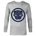 thumbnail image 1 of Marvel Black Panther: Wakanda Forever Panther Mask Icon - Long Sleeve T-Shirt for Men - Customized-Athletic Heather, 1 of 5