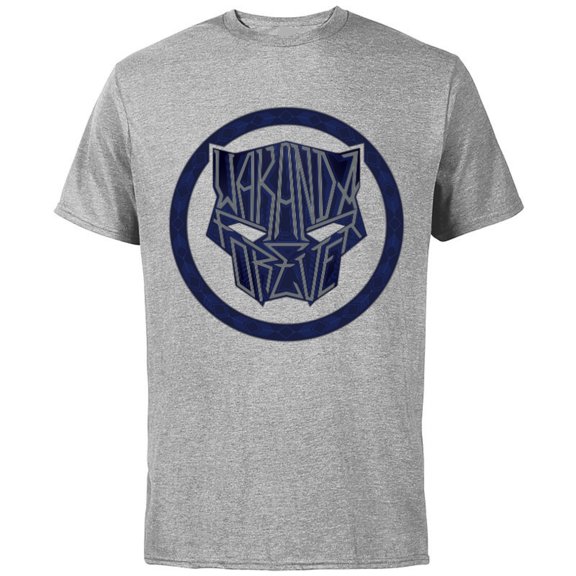 Marvel Black Panther: Wakanda Forever Panther Mask Icon - Short Sleeve Cotton T-Shirt for Adults - Customized-Athletic Heather