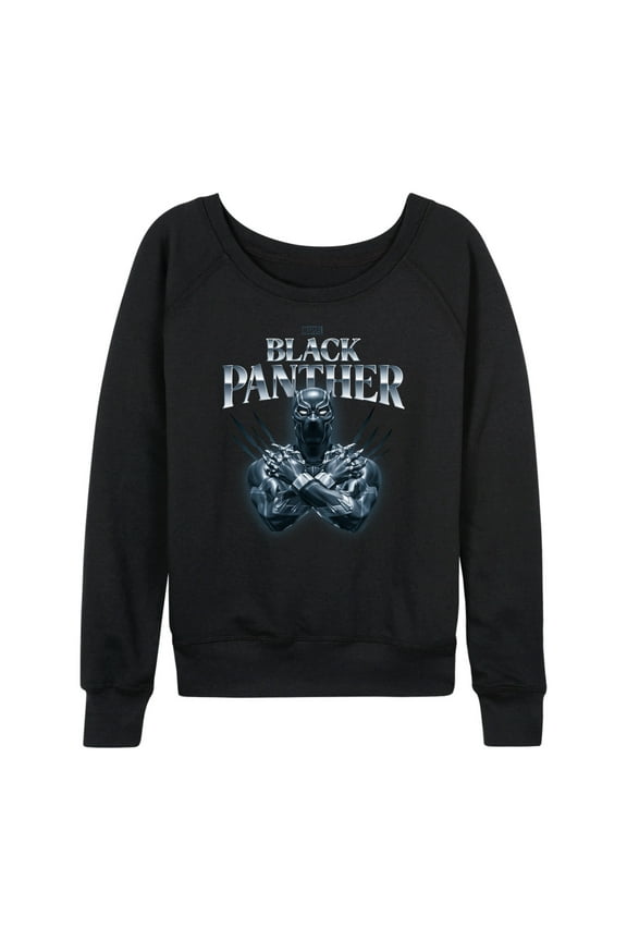 Black Panther - Wakanda Forever Pose - Women's French Terry Pullover Sweatshirt