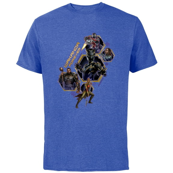 Marvel Black Panther: Wakanda Forever Protectors of Wakanda - Short Sleeve Cotton T-Shirt for Adults - Customized-Royal Heather