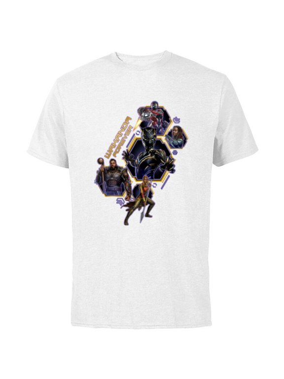 Black Panther: Wakanda Forever Protectors of Wakanda - Short Sleeve Cotton T-Shirt for Adults - Customized-White