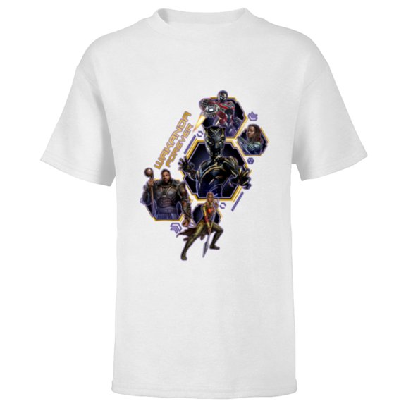 Marvel Black Panther: Wakanda Forever Protectors of Wakanda - Short Sleeve T-Shirt for Kids - Customized-White
