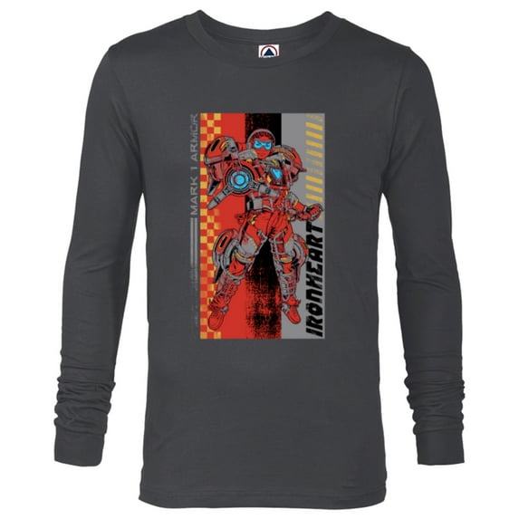 Marvel Black Panther: Wakanda Forever Riri Ironheart Mark 1 - Long Sleeve T-Shirt for Men - Customized-Charcoal Heather