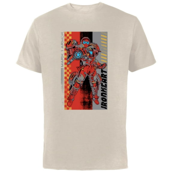 Marvel Black Panther: Wakanda Forever Riri Ironheart Mark 1 - Short Sleeve Cotton T-Shirt for Adults - Customized-Natural