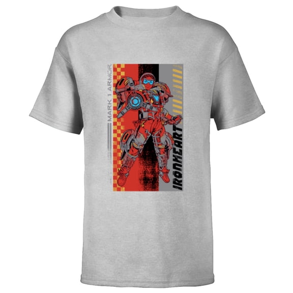 Marvel Black Panther: Wakanda Forever Riri Ironheart Mark 1 - Short Sleeve T-Shirt for Kids - Customized-Athletic Heather