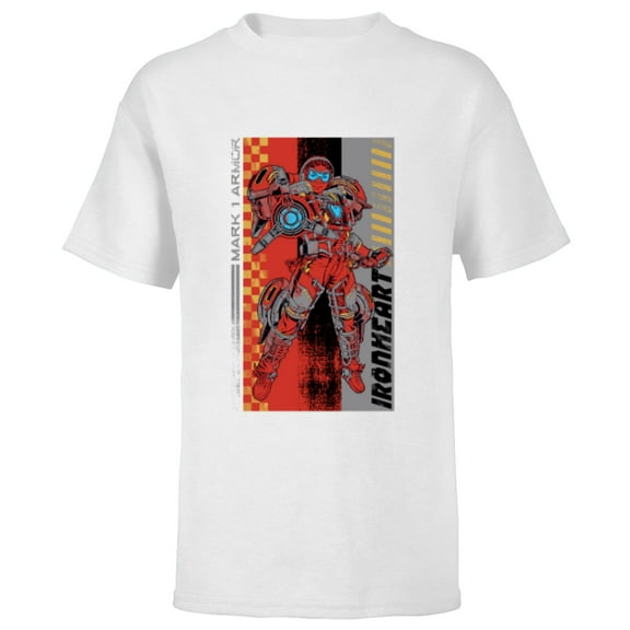 Marvel Black Panther: Wakanda Forever Riri Ironheart Mark 1 - Short Sleeve T-Shirt for Kids - Customized-White