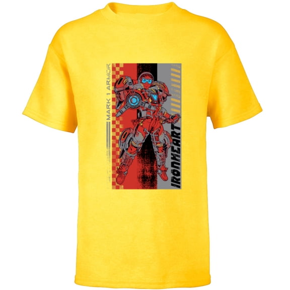Marvel Black Panther: Wakanda Forever Riri Ironheart Mark 1 - Short Sleeve T-Shirt for Kids - Customized-Yellow