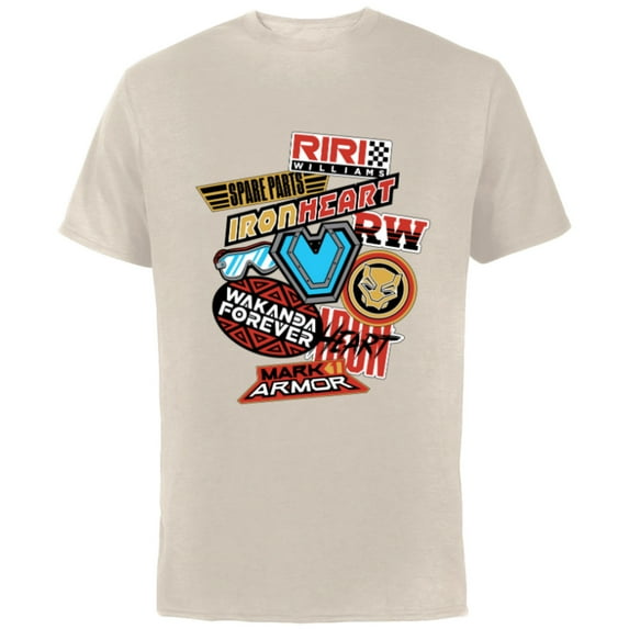 Marvel Black Panther: Wakanda Forever Riri Ironheart Sticker - Short Sleeve Cotton T-Shirt for Adults - Customized-Natural