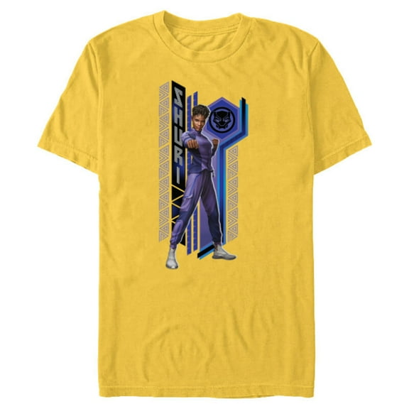 Marvel Black Panther: Wakanda Forever Shuri Fist Pose - Short Sleeve Blended T-Shirt for Adults - Customized-Yellow