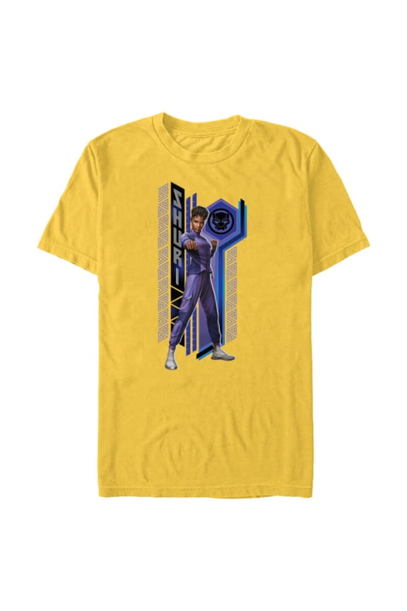 Black Panther: Wakanda Forever Shuri Fist Pose - Short Sleeve Blended T-Shirt for Adults - Customized-Yellow