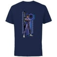 thumbnail image 1 of Marvel Black Panther: Wakanda Forever Shuri Fist Pose - Short Sleeve Cotton T-Shirt for Adults - Customized-Navy, 1 of 5